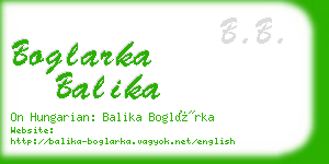 boglarka balika business card